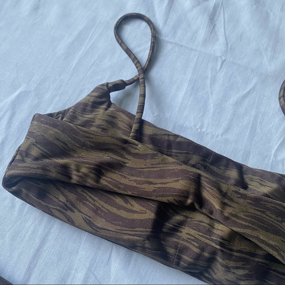 Sexy Tiger Print Brown Bikini Set - Picture 5 of 5